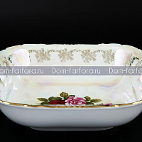 Салатник 23см квадратный 1шт Фредерика Роза