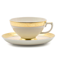 Набор чайных пар 6шт Constanza Creme Gold 9349
