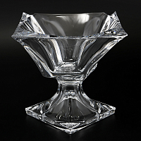 Конфетница 18см на ножке Quadron Aurum Crystal
