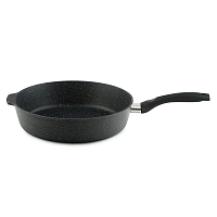 Сковорода 28см с ручкой Granit black 