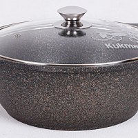 Кастрюля-жаровня 3л со стекл. крышкой Granit ultra Original