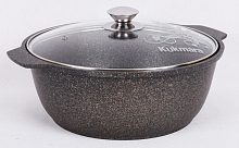 Кастрюля-жаровня 3л со стекл. крышкой Granit ultra Original