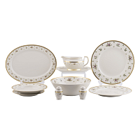 Сервиз столовый 6пер 25пр без супника с салатниками Constanza Creme Primavera Gold