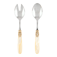 Набор приборов для салата 2пр France Gold Steel Champagne Pearl Domus Design