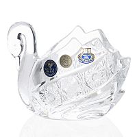 Конфетница 11,4см Лебедь хрусталь