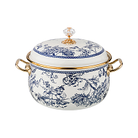 Кастрюля эмалированная с крышкой 2,1л