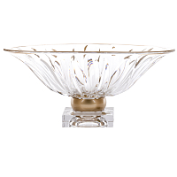 Фруктовница 36см овальная с ручками Flame Jardeniera Nano Glass
