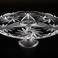Тортница 31см на ножке Pinwheel Crystalite Bohemia