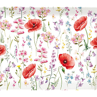 Поднос 51*38см с ручками Красные маки (без упаковки)