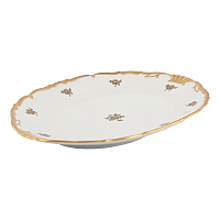 Блюдо овальное 28см 1шт Золотая Роза