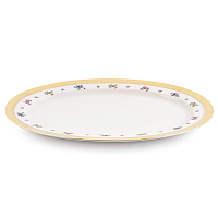 Блюдо овальное 36см 1шт Flowers Gold Constanza Creme