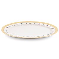 Блюдо овальное 36см 1шт Flowers Gold Constanza Creme