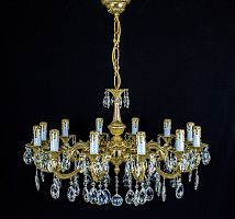 Люстра 12 рожковая золото Royal Bohemia