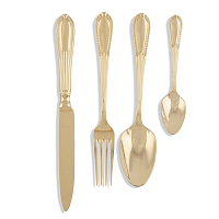 Набор столовых приборов 24пр Elisabeth Chine Gold Steel Domus Design