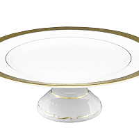 Тортница 32см на ножке Constanza Creme Gold 9349