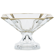 Фруктовница 33см на ножке Metropolitan Матовое золото