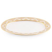 Блюдо овальное 24см 1шт Constanza Cremе Casablanca Gold 