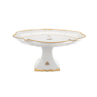 Конфетница 27см на ножке ажурная 1шт Золотая Роза