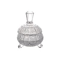 Солонка 12,6см с крышкой (тройножка) хрусталь