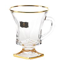 Набор кружек 150мл 6шт Quadro Golden Rim