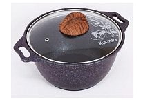 Кастрюля 2л со стекл. крышкой Granit ultra Blue