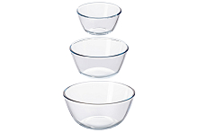 Набор салатников 23см 19см 15см 3шт Crystal glass