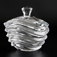 Конфетница 17см с крышкой Wave Crystalite Bohemia
