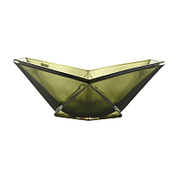 Фруктовница 33см Origami зеленая Crystalite Bohemia