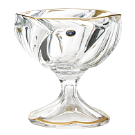 Конфетница 21см на ножке Macao Матовое золото