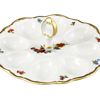Поднос для яиц 20см с ручкой 1шт Мейсенский букет