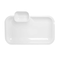 Блюдо прямоугольное с соусником 25*17см Royal White