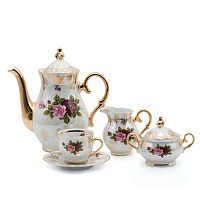 Сервиз кофейный 6пер 15пр мокко Аристократ Роза 