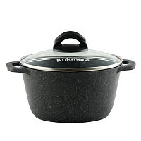 Кастрюля 2,5л с крышкой Granit black 
