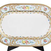 Блюдо овальное 36см Vienna Blue Gold