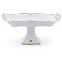 Поднос 30*25см на ножке 1шт Золотая Роза