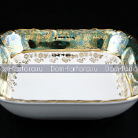 Салатник 16см квадратный 1шт Фредерика Зеленый лист