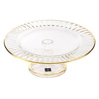 Тортница 28см на ножке Diva Golden Rim 