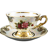 Набор чайных пар 220мл 6шт Аристократ Роза