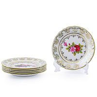 Набор тарелок 21см 6шт Аристократ Роза