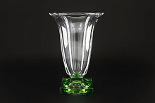 Ваза 29см Magma зеленая ножка Crystalite Bohemia