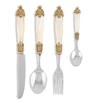 Набор столовых приборов 49пр Siena Antique Gold Shampagne Steel Domus Design