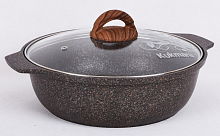 Жаровня 4л со стекляннлй крышкой Granit Ultra Кукмара