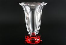Ваза 29см Magma красная ножка Crystalite Bohemia