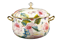 Кастрюля эмалированная с крышкой 6,1л