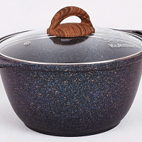 Кастрюля 4л со стекл. крышкой Granit ultra Blue