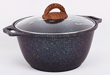 Кастрюля 4л со стекл. крышкой Granit ultra Blue
