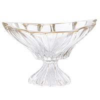 Фруктовница 33см на ножке Plantica gold rim Aurum Crystal