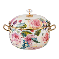 Кастрюля эмалированная с крышкой 3,8л