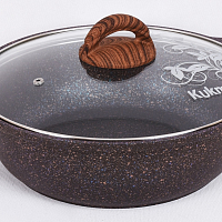 Жаровня 3л со стеклянной крышкой Granit Ultra Blue Кукмара