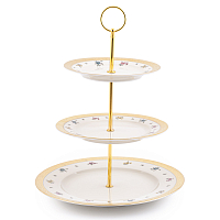 Горка 3этажа 1шт Flowers Gold Constanza Creme